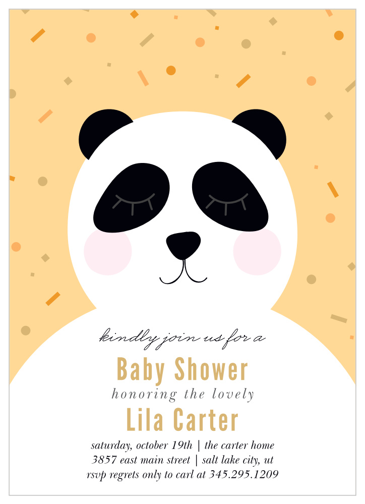 panda baby shower invitations