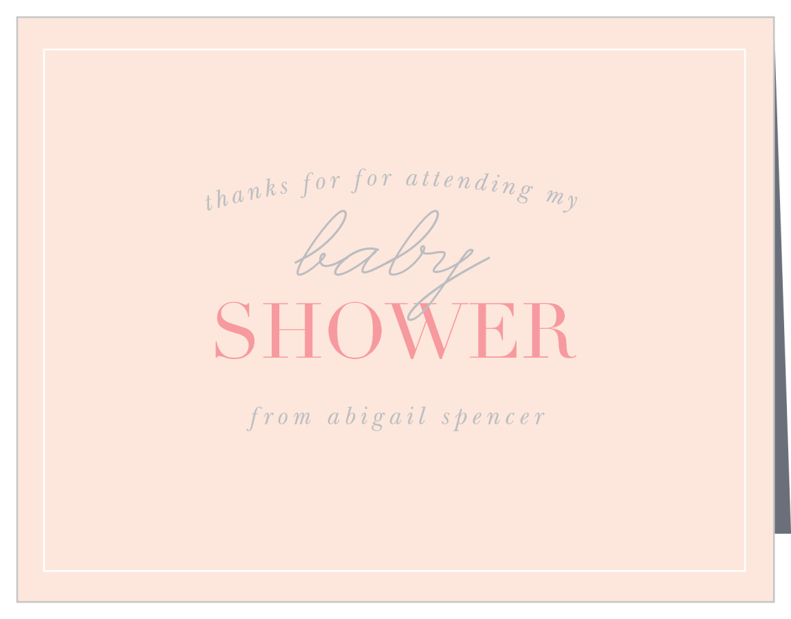 thank you for showering baby