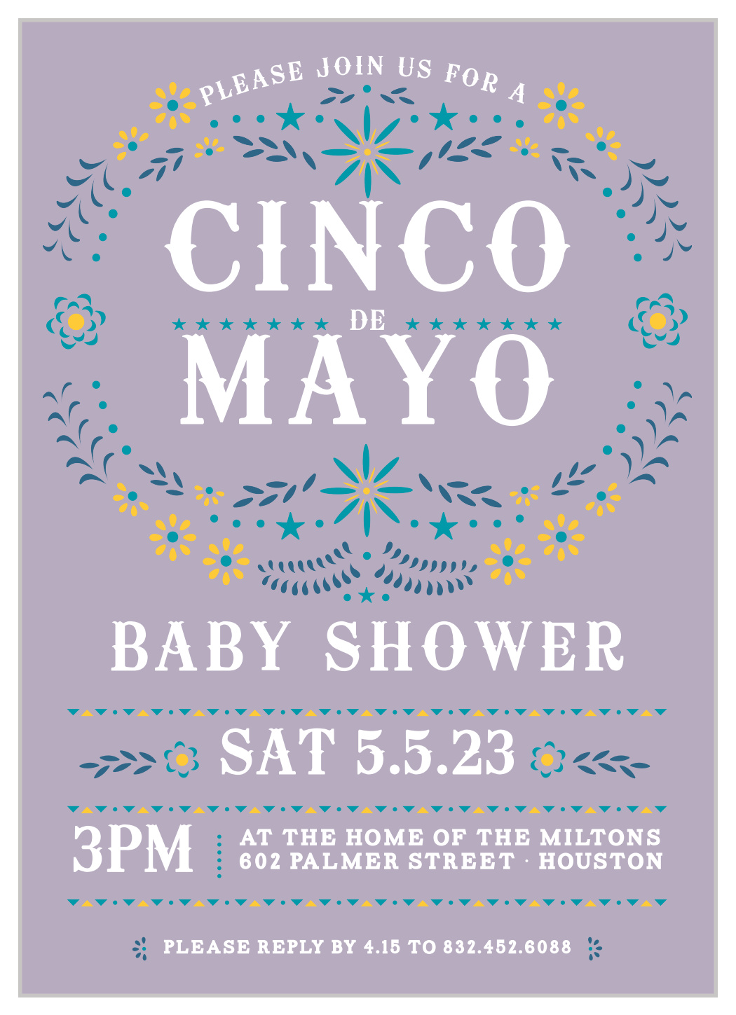 cinco de mayo baby shower invitations