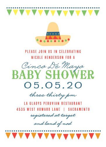 Mexican Baby Shower Invitations Match Your Color Style Free