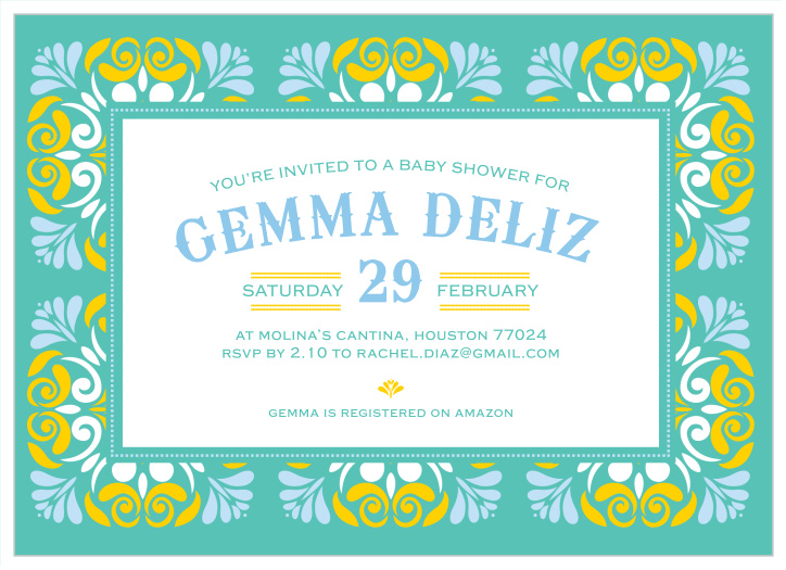 free fiesta baby shower invitations