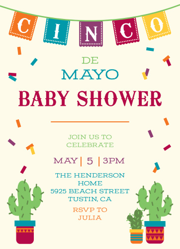 Taco Baby Shower Invitations Match Your Color Style Free