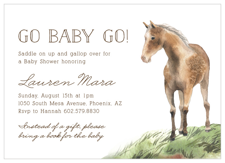 horse baby shower invitations