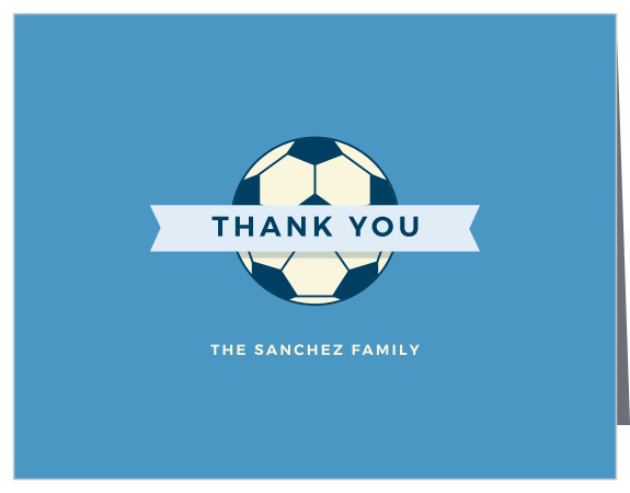 Show your appreciation for the support of your friends and family with our Little Kicker Baby Shower Thank You Cards.