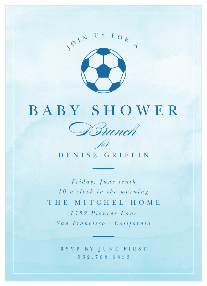 soccer baby shower invitations