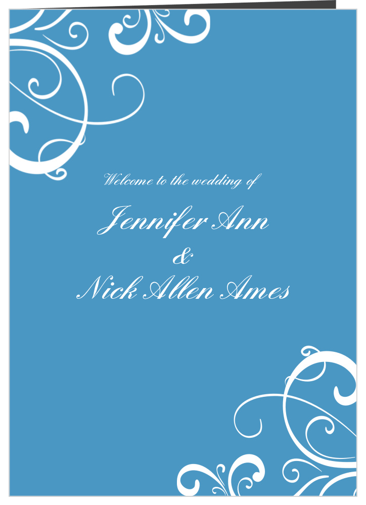 simple swirls wedding programs christmas wedding programs