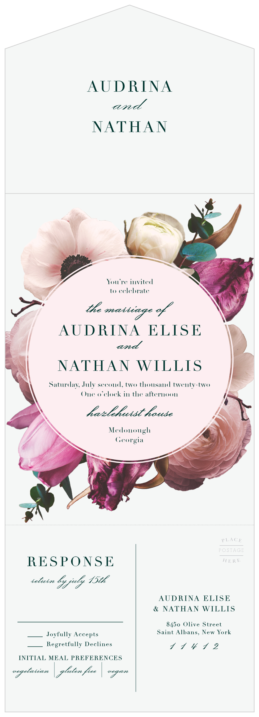 Southern Romance Seal And Send Wedding Invitations By Basic Invite