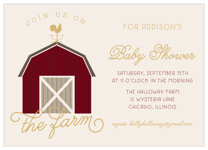 farmhouse baby shower invitations