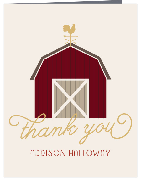 Thank your friends and family for attending your shower with our Farm Festivities Baby Shower Thank You Cards. 