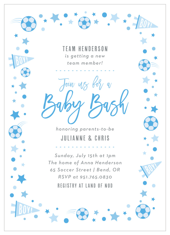 soccer baby shower invitations