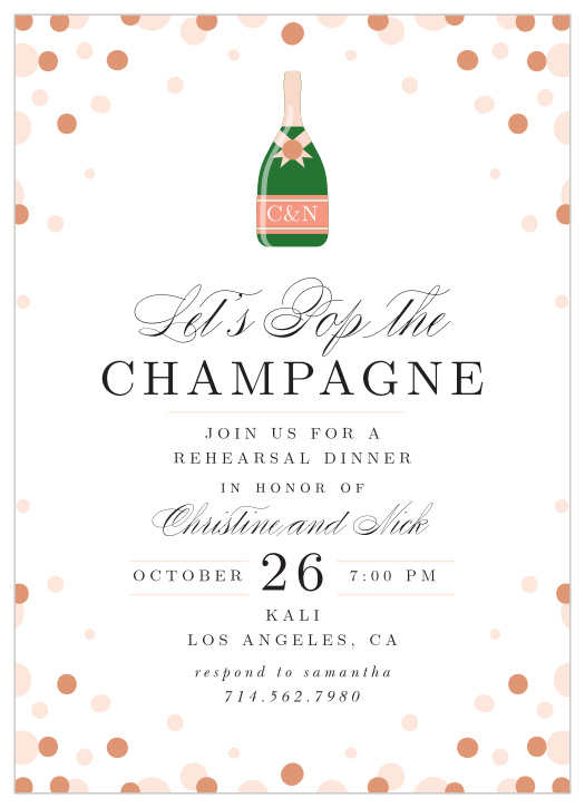 Rehearsal Dinner Invitations | Match Your Color & Style Free!