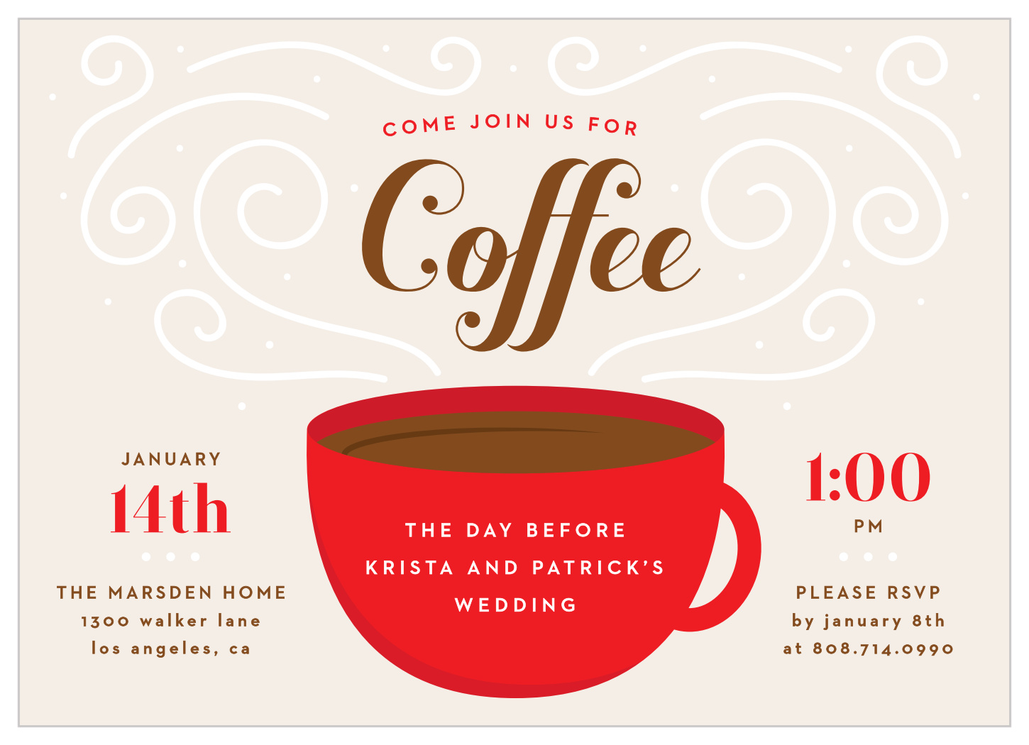 Coffee Time Rehearsal Dinner Invitations By Basic Invite