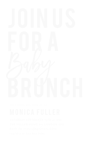 Baby Shower Brunch Invitations Match Your Color Style Free