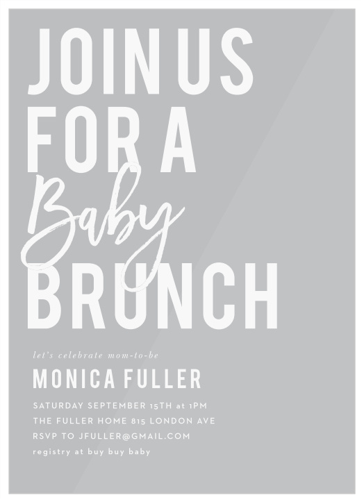 baby and brunch invitations