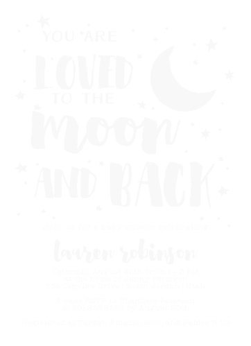 Moon Baby Shower Invitations Match Your Color Style Free