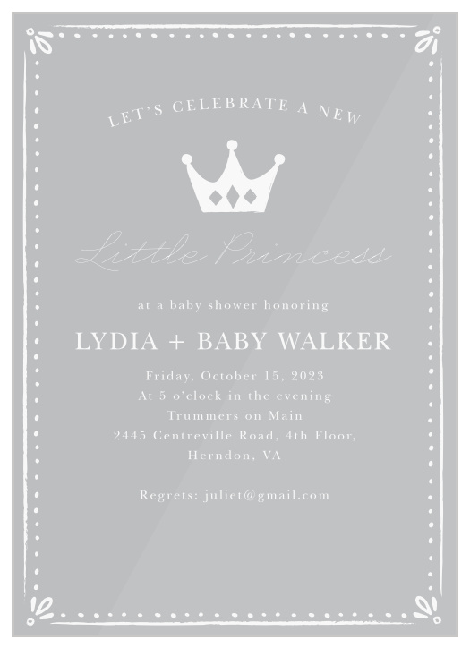 Our Sweet Princess Baby Shower Invitations are the perfect cards for your sweet little girl on the way! 