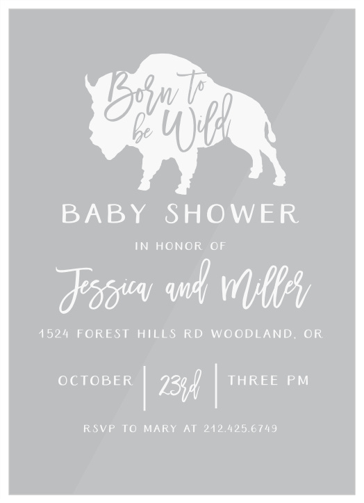 Born to Be Wild Clear Baby Shower Invitations are a breath of fresh air.