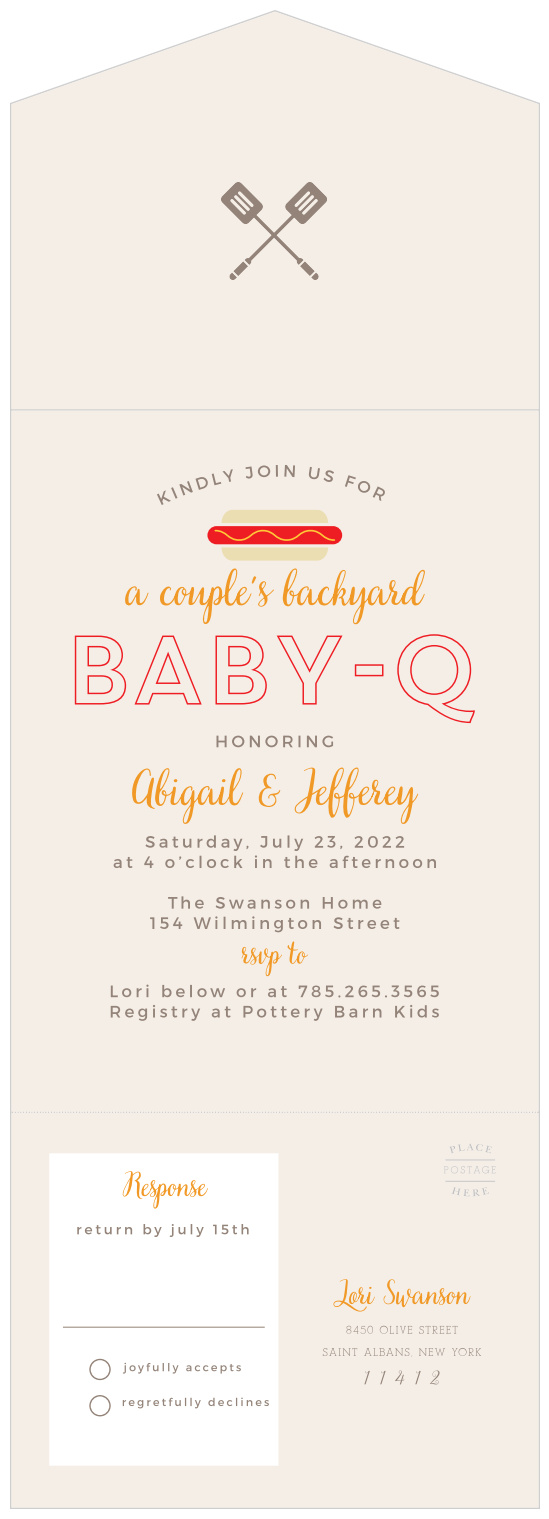 backyard baby shower invitations