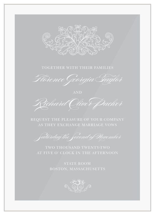 Clear Wedding Invitations, Transparent Wedding Invitations - Basic Invite