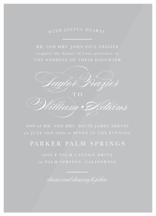 Wedding Invitations Without Photos