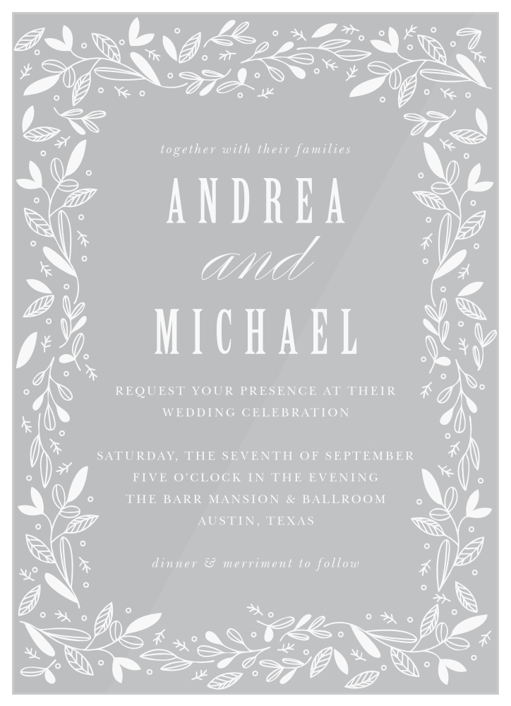 Autumn Forest Clear Wedding Invitations by Basic Invite