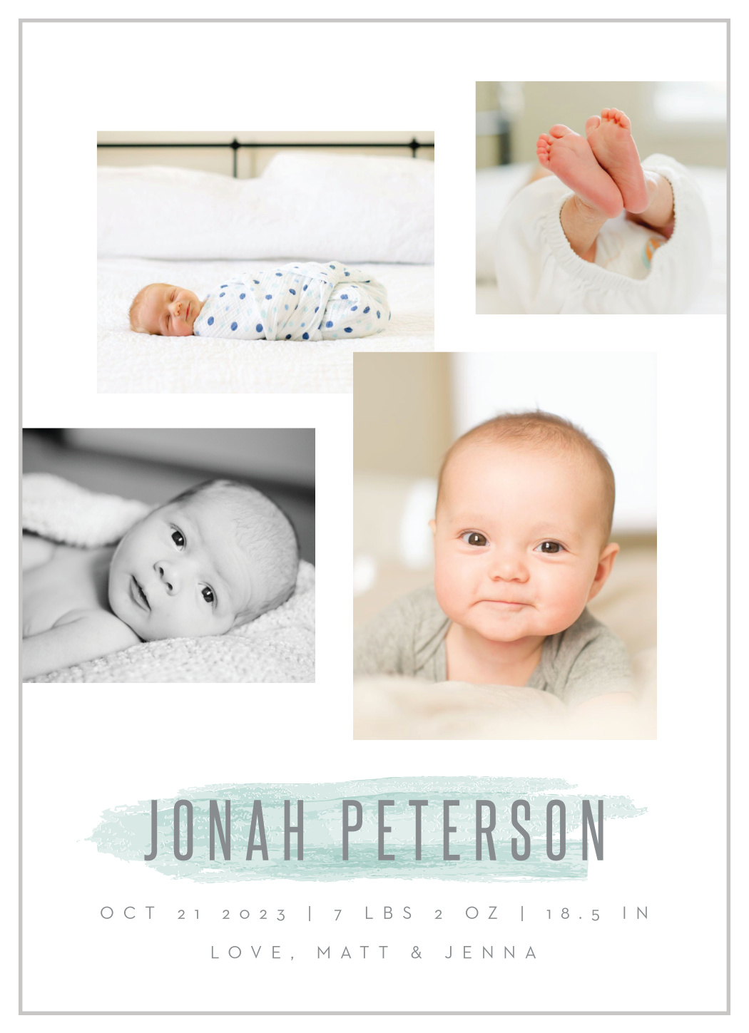 birth announcement keepsake