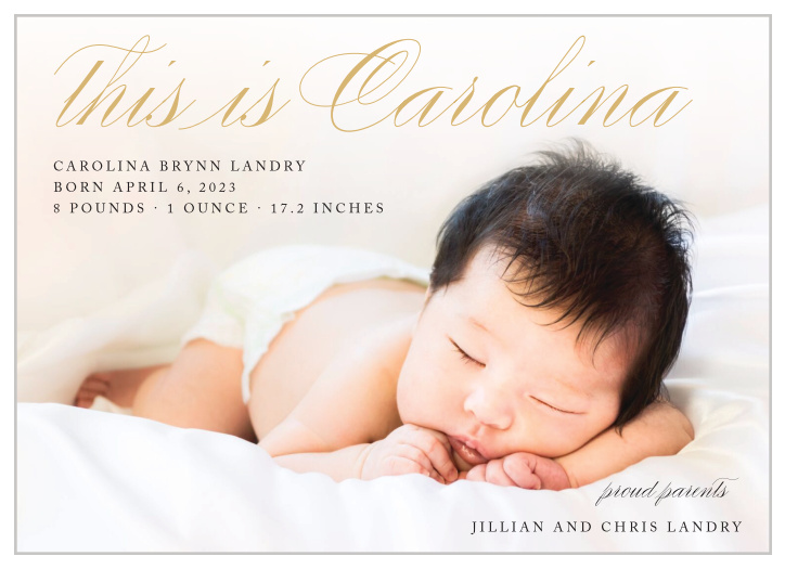 simple birth announcement