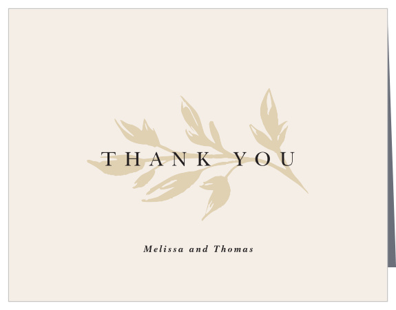 Send the perfect thank you to everyone who could support you on your special day with our Leafy Watermark Bridal Shower Thank You Cards.