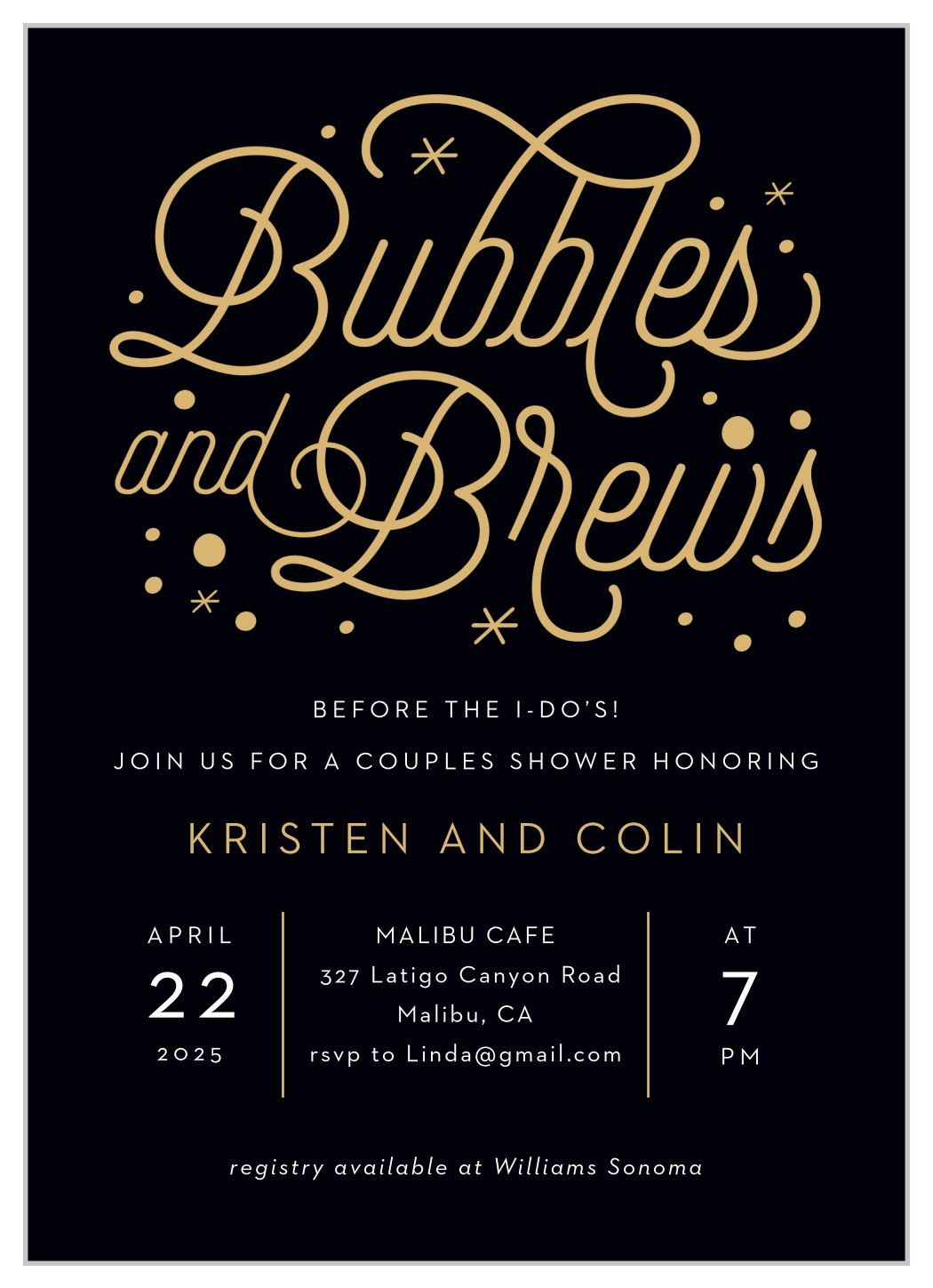 Bubbles Brews Bridal Shower Invitations By Basic Invite