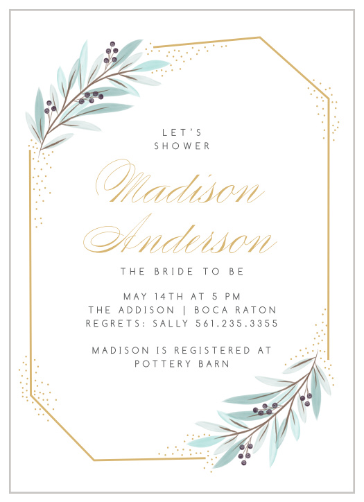 Bridal Shower Invitations Templates - Match Your Color & Style Free!