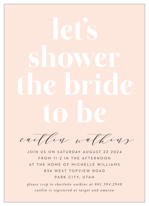 Bridal Shower Invitations Templates - Match Your Color & Style Free!