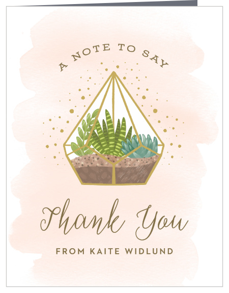 Our Succulent Terrarium Thank You Cards are the perfect way to show your appreciation for the support of your friends and family!