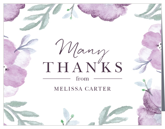 Let your close friends and family know how much you appreciated their support with our Muddled Mauve Bridal Shower Thank You Cards.