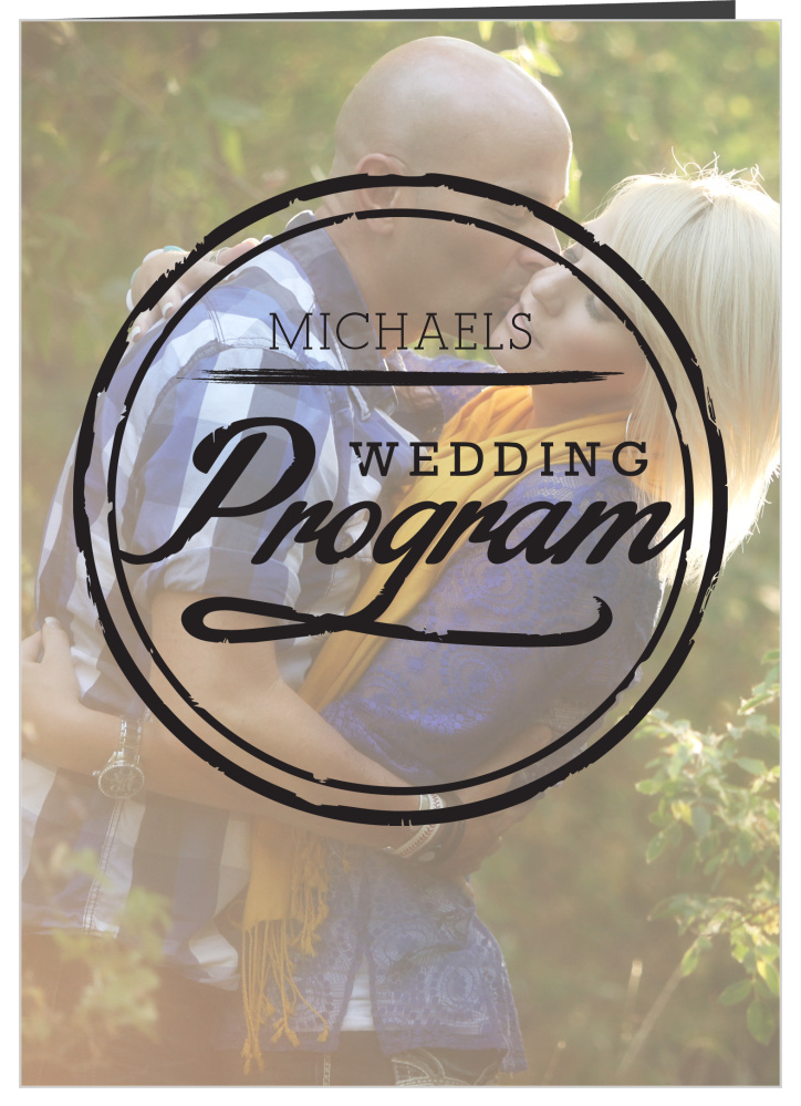 Tying The Knot Wedding Program