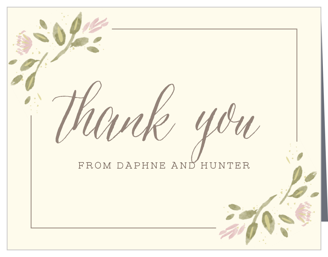 Floral Ampersand Thank You Cards By Basic Invite