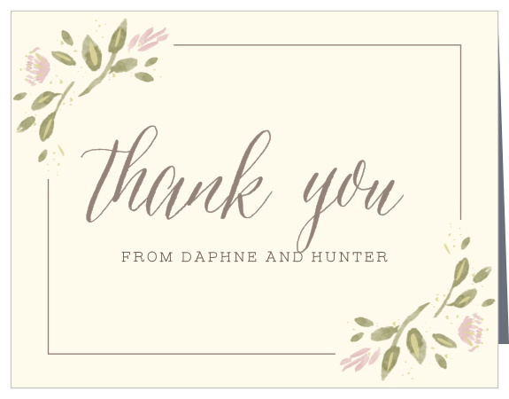 Let your family and friends know how grateful you are for their support with the chic look of our Floral Ampersand Bridal Shower Thank You Cards.