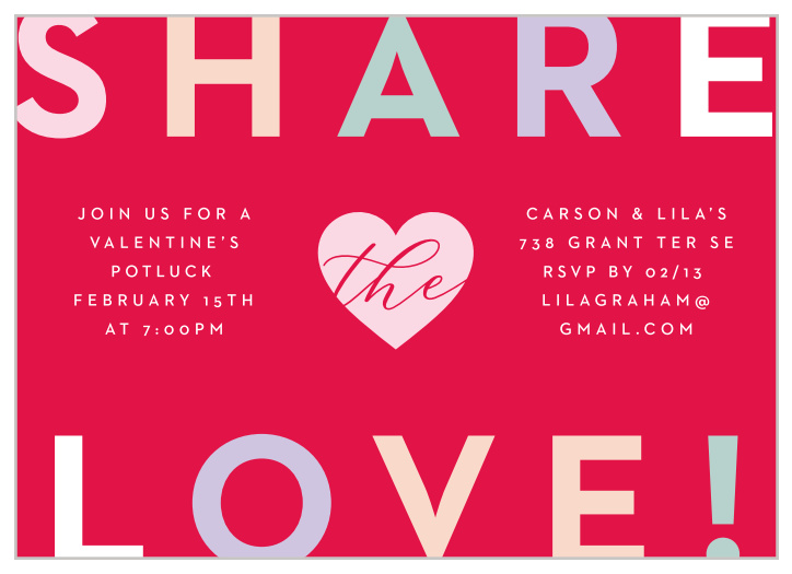 Valentine S Day Party Invitations Match Your Color Style Free Basic Invite