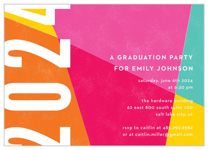 Get everyone ready for the bash of the year with our Neon Lights Graduation Invitations.