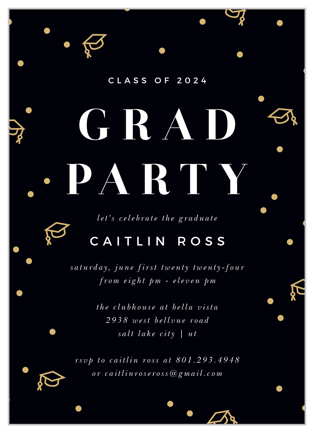 Grad Hats Graduation Invitations By Basic Invite