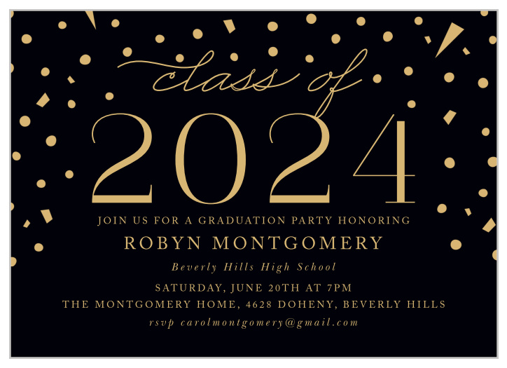 Get everyone ready for the bash of the year with our Ornate Grad Graduation Invitations. 