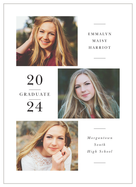 Our All Three Graduation Announcements are the perfect way to celebrate your academic success with your friends and family!