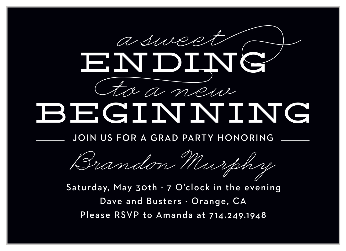 Ending Beginning Graduation Invitations By Basic Invite