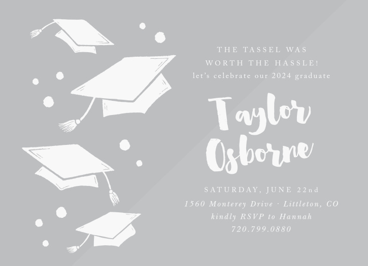 Clear Graduation Invitations and Announcements by Basic Invite