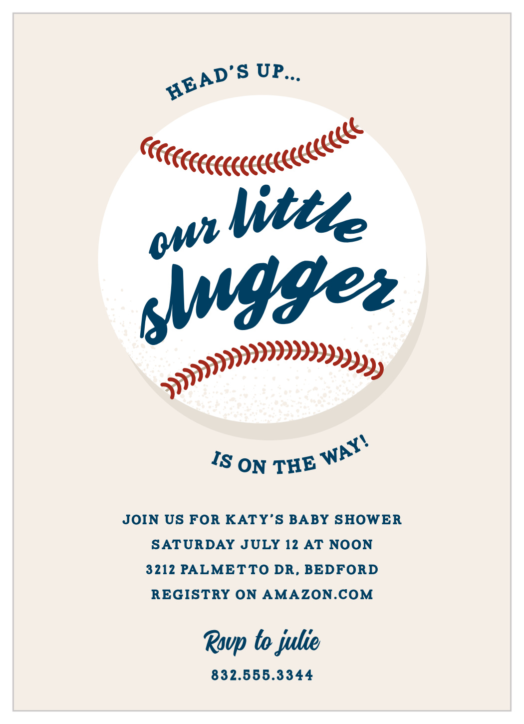 baseball baby shower invitations