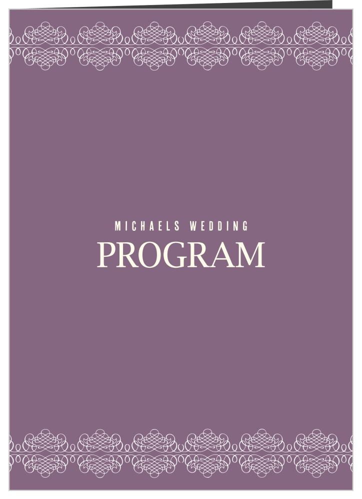 Elegant Borders Wedding Program