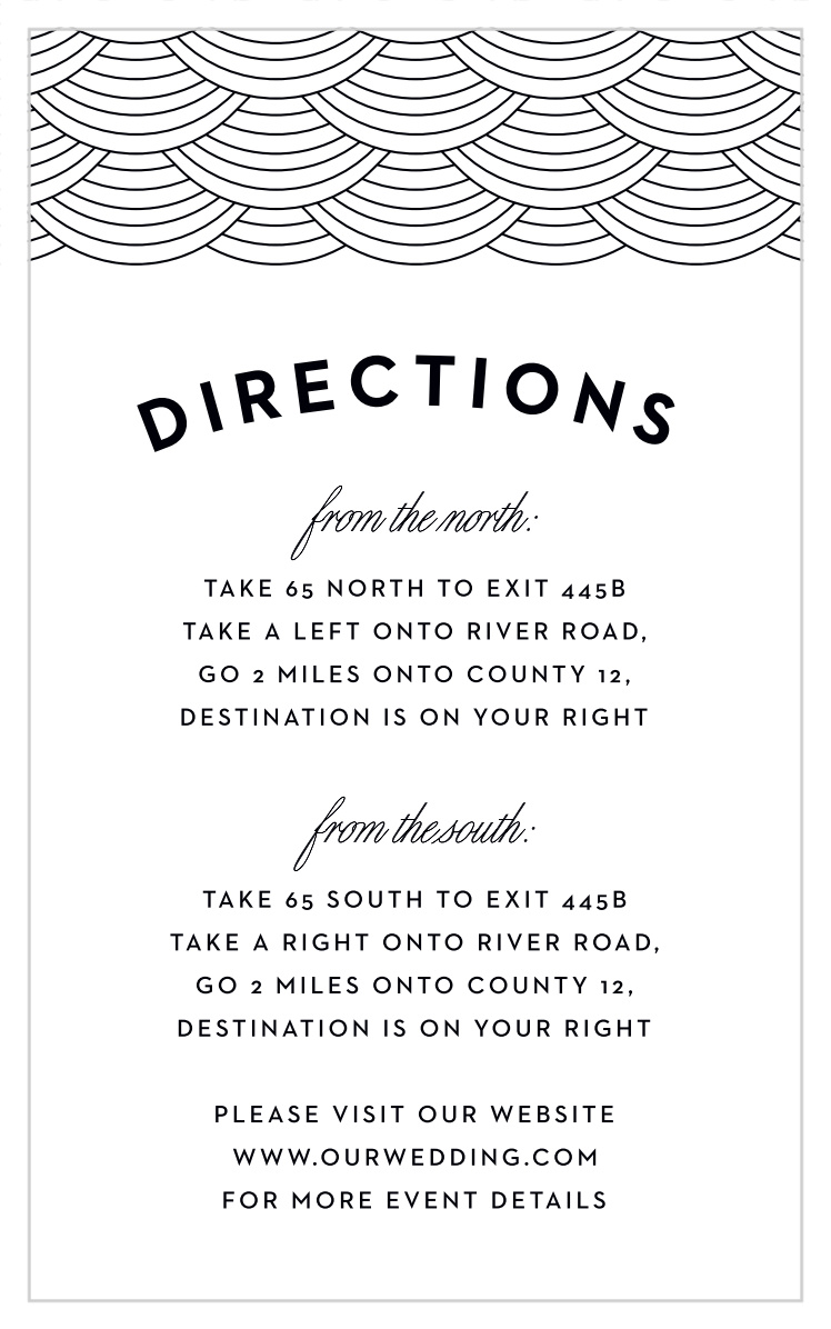 Pittsburgh Skyline Directions Cards by Basic Invite