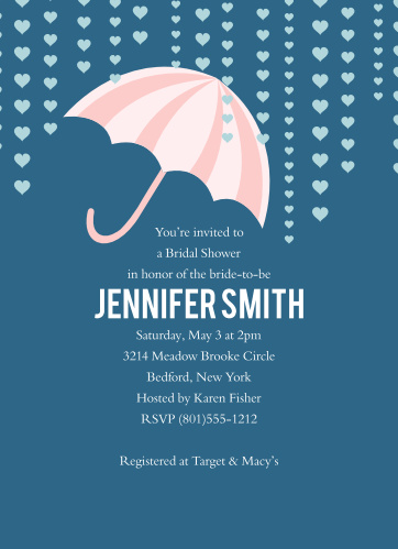 umbrella bridal shower invitations match your color style free