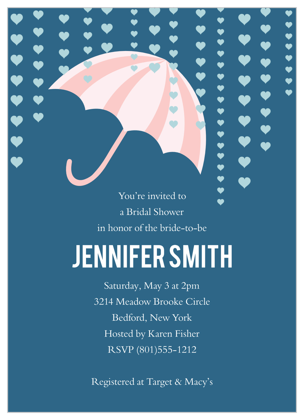 Umbrella Bridal Shower Invitations by Basic Invite