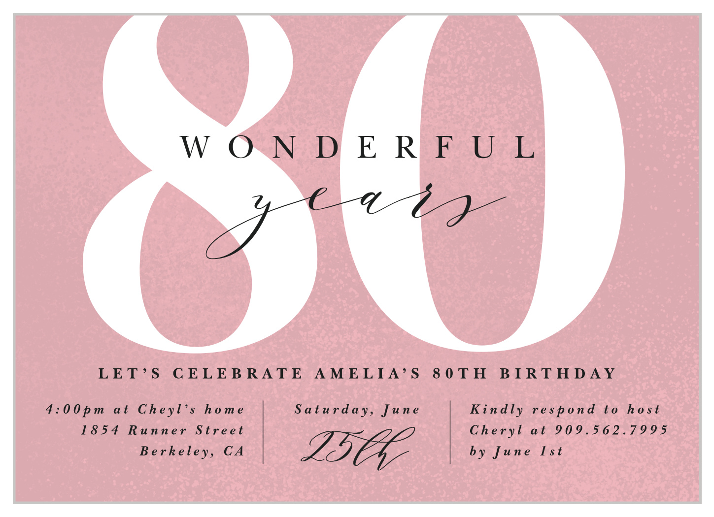Sparkling Age Milestone Birthday Invitations By Basic Invite Sparkling Age Milestone Birthday Invitations By Basic Invite
