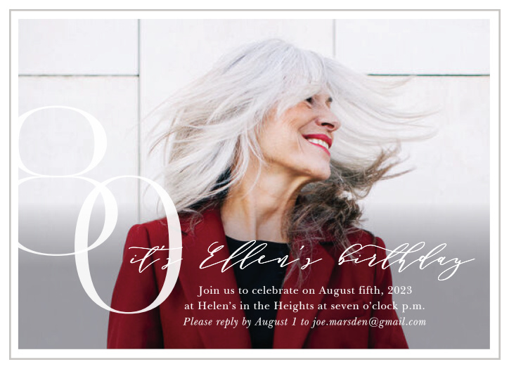 80th Birthday Invitations Design Yours Instantly Online